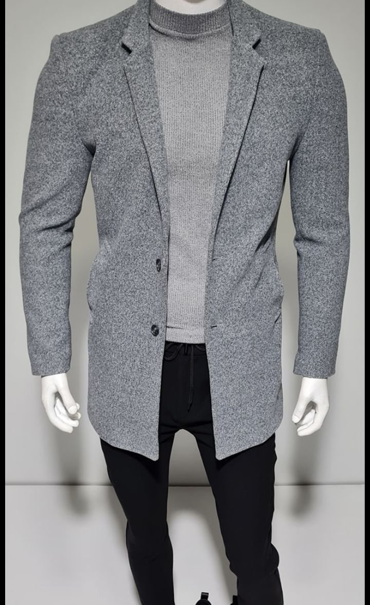 Manteau cachemire gris 
