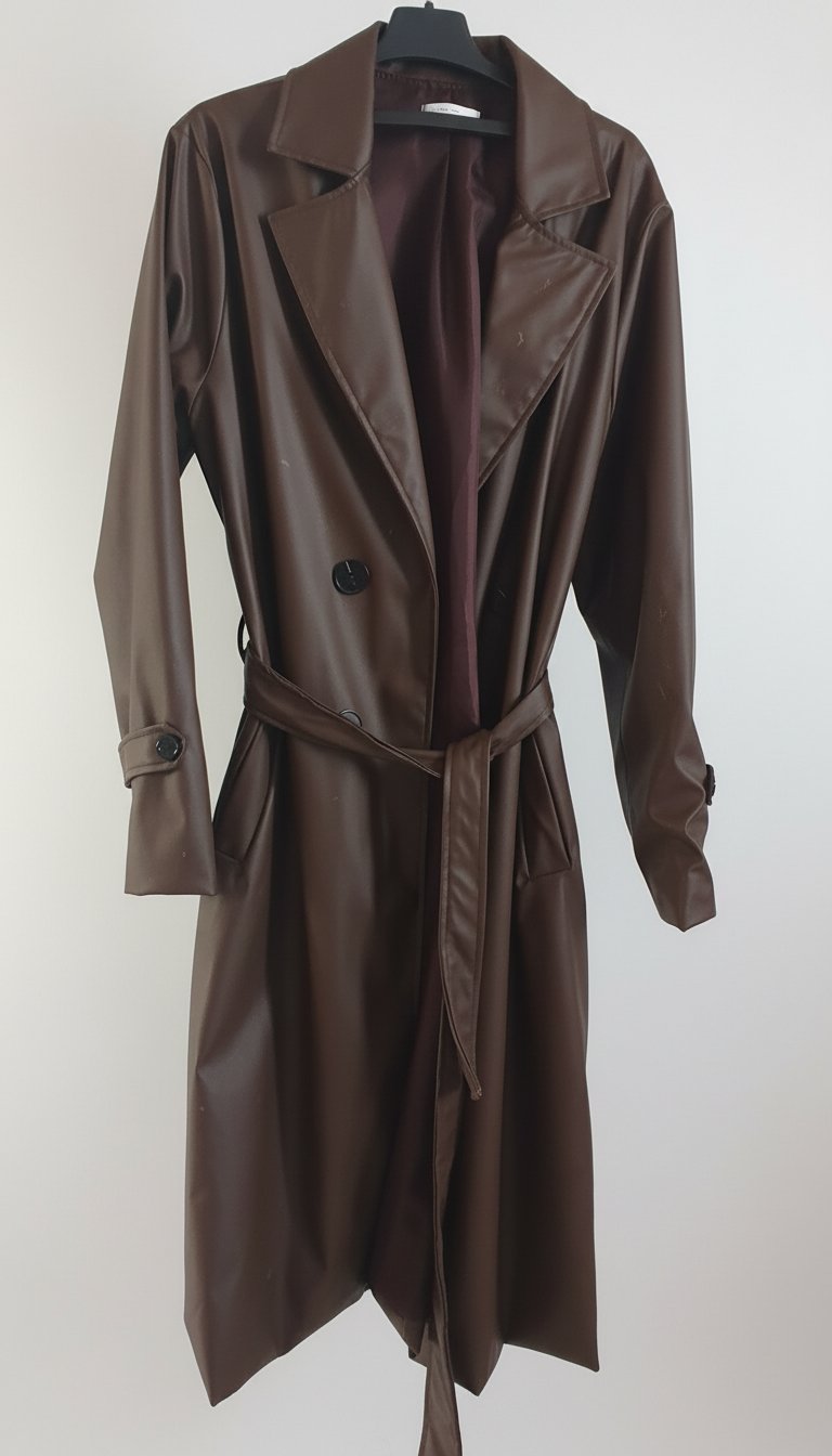 Trensh semili cuir marron