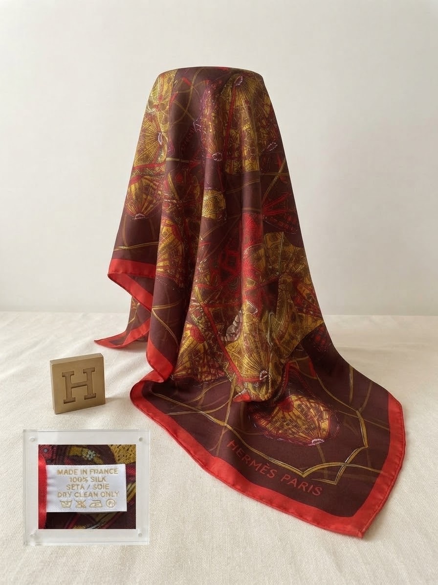 Foulard hermés 100% soi authentique 