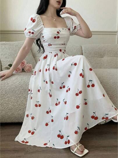 Robe  cerise blanche 