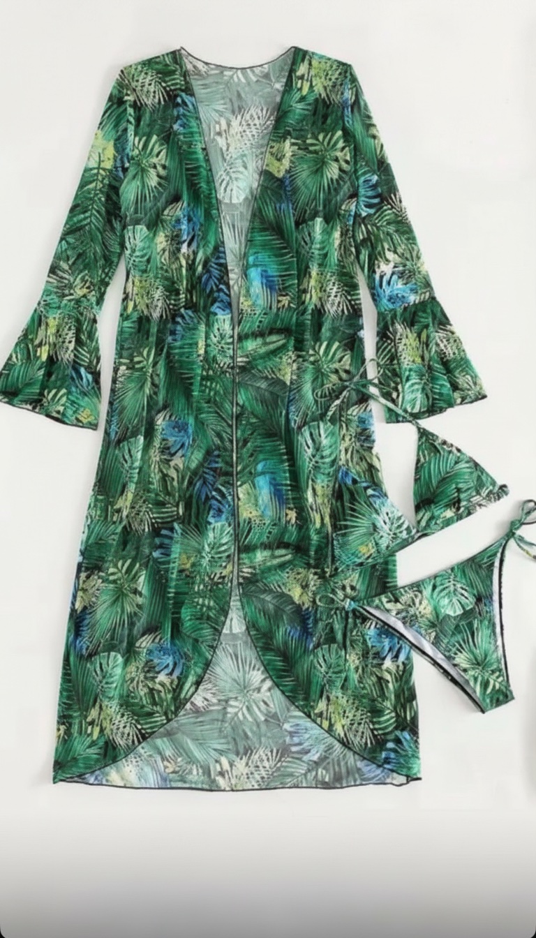 Set Kimono + bikini shein 