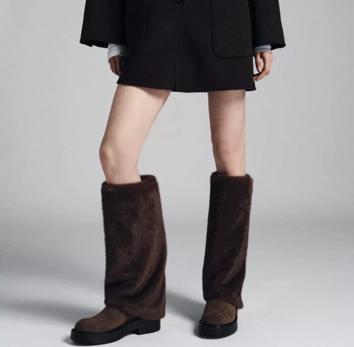 Bottes zara en cuir 