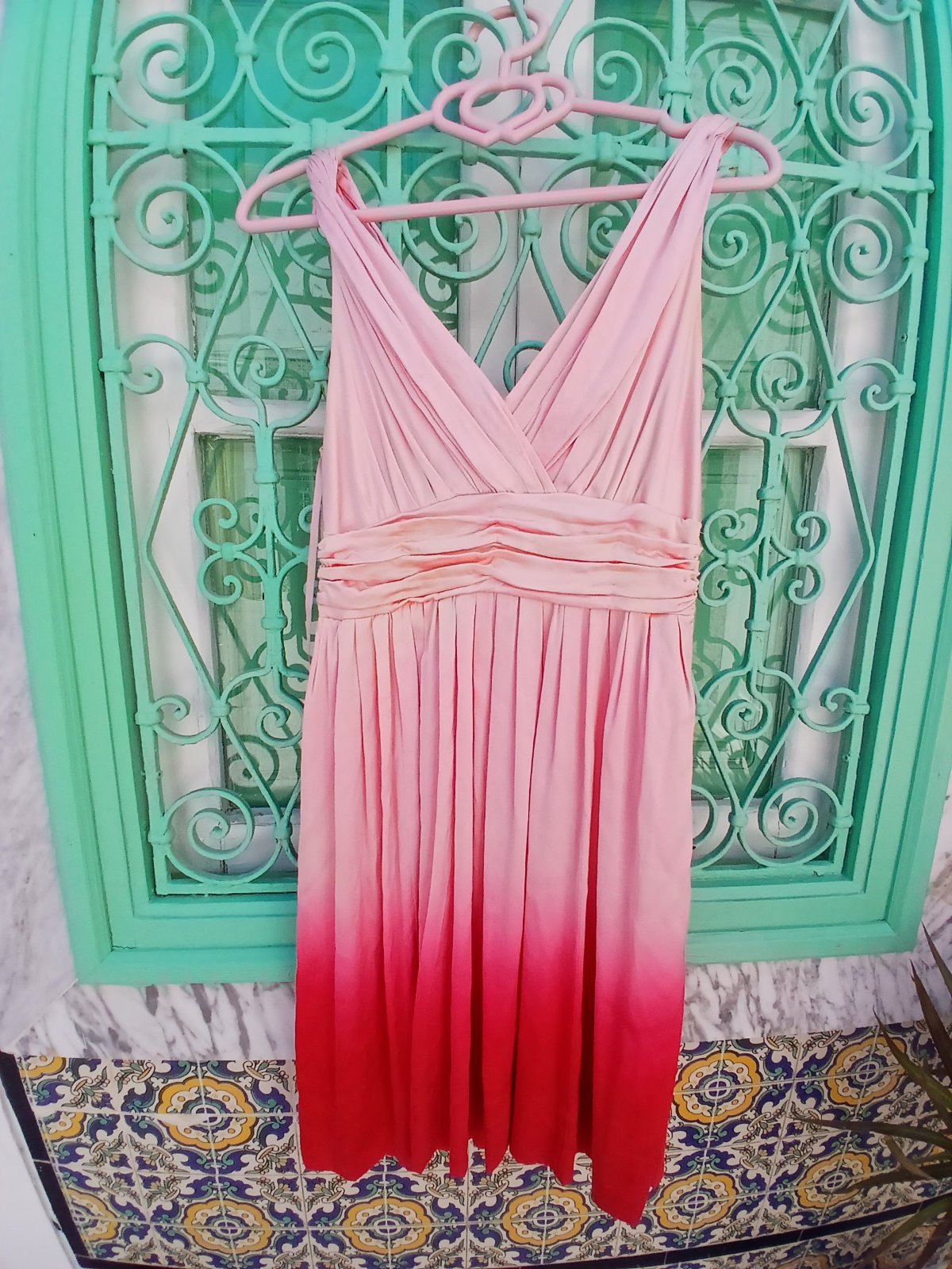 Robe de soirée en soie dégradée ombre DKNY - Taille 36 (US 4)