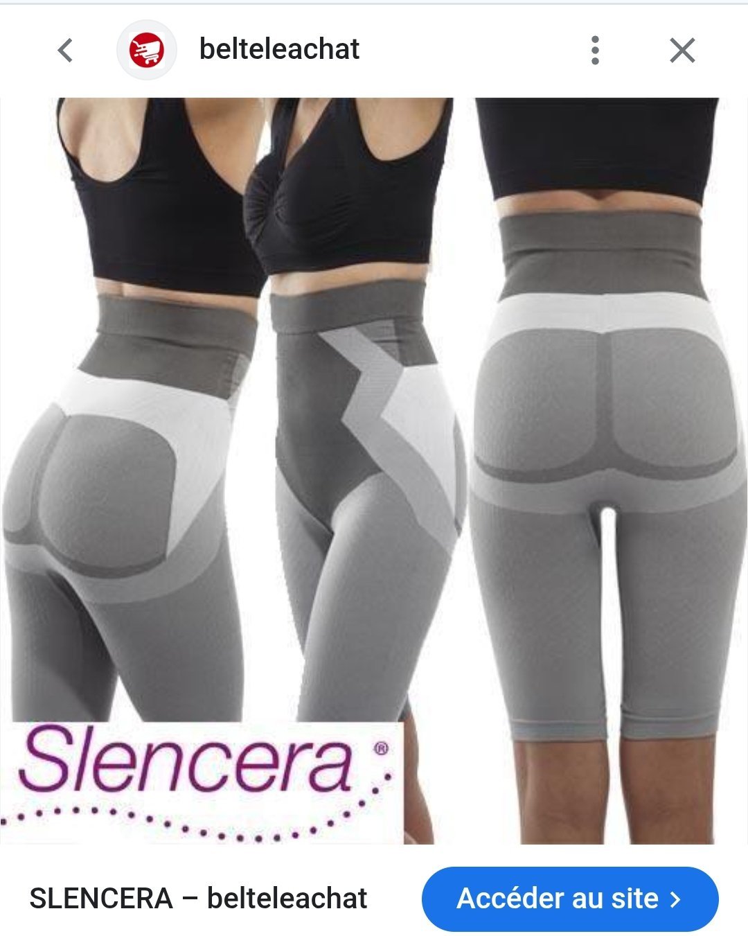 Short de compression et modelage,cycliste gainant / anti-cellulite Slencera