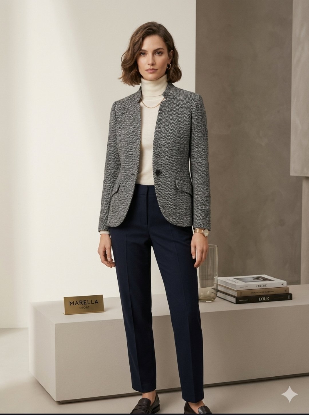 Veste de tailleur cintrée à chevrons – Marella Sport 