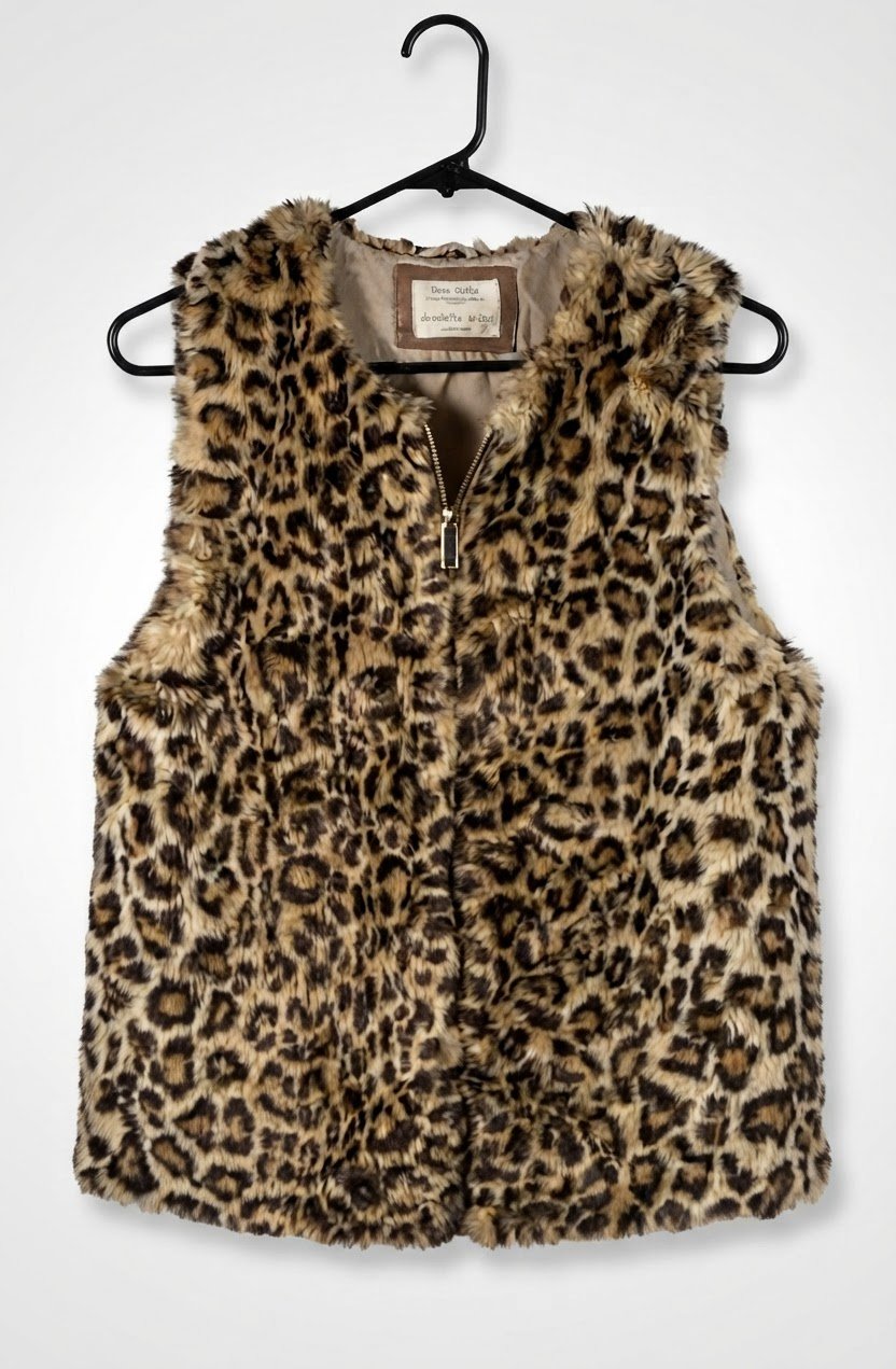 Gilet sans manches fausse fourrure léopard ultra douce pour fille de la marque  Zara Kids