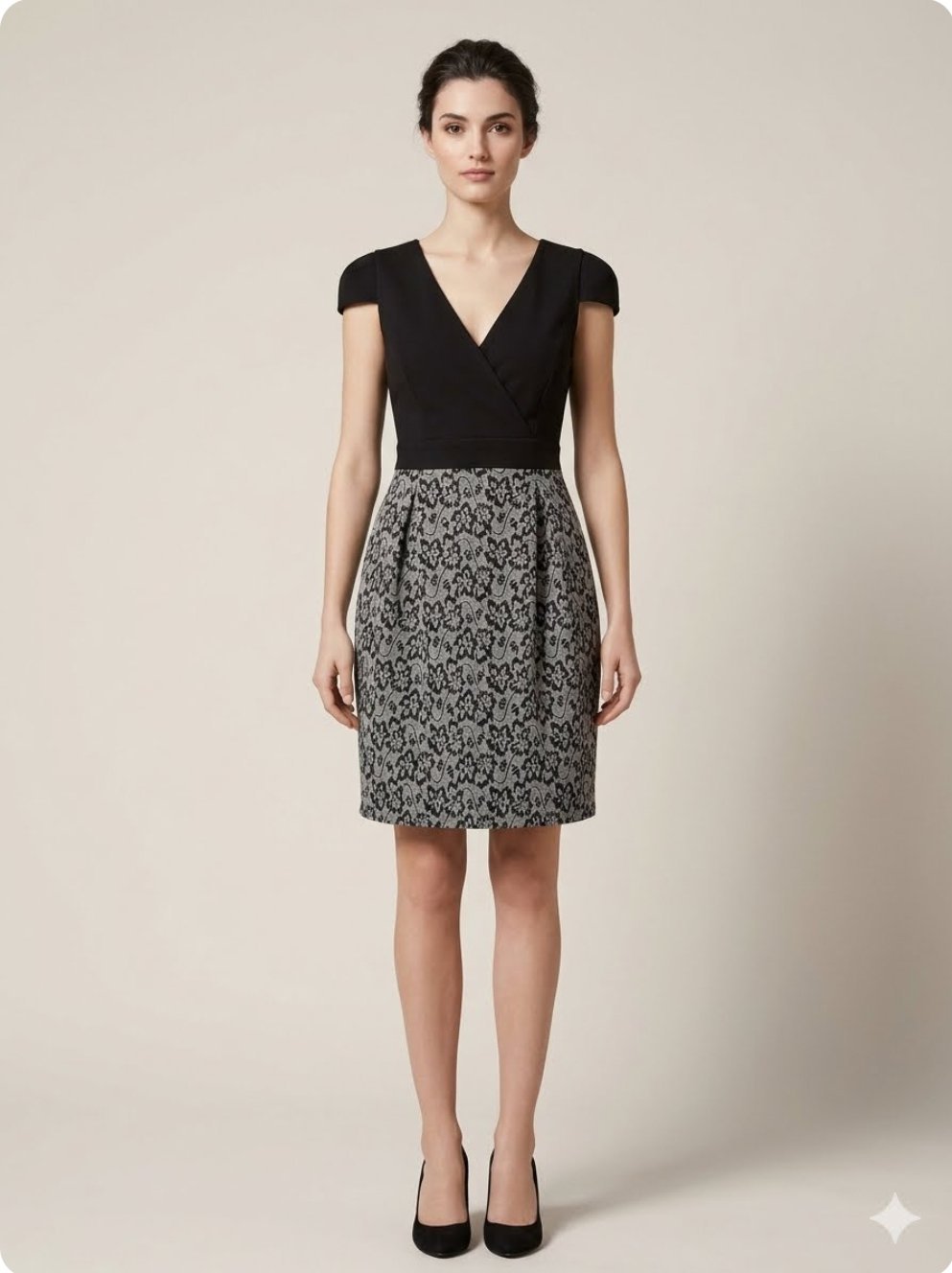 Robe bicolore Naf Naf (Bi-matière / Patineuse) – Taille 36/38Parfaite pour une occasion, une soirée ou une tenue chic de mi-saison ! 