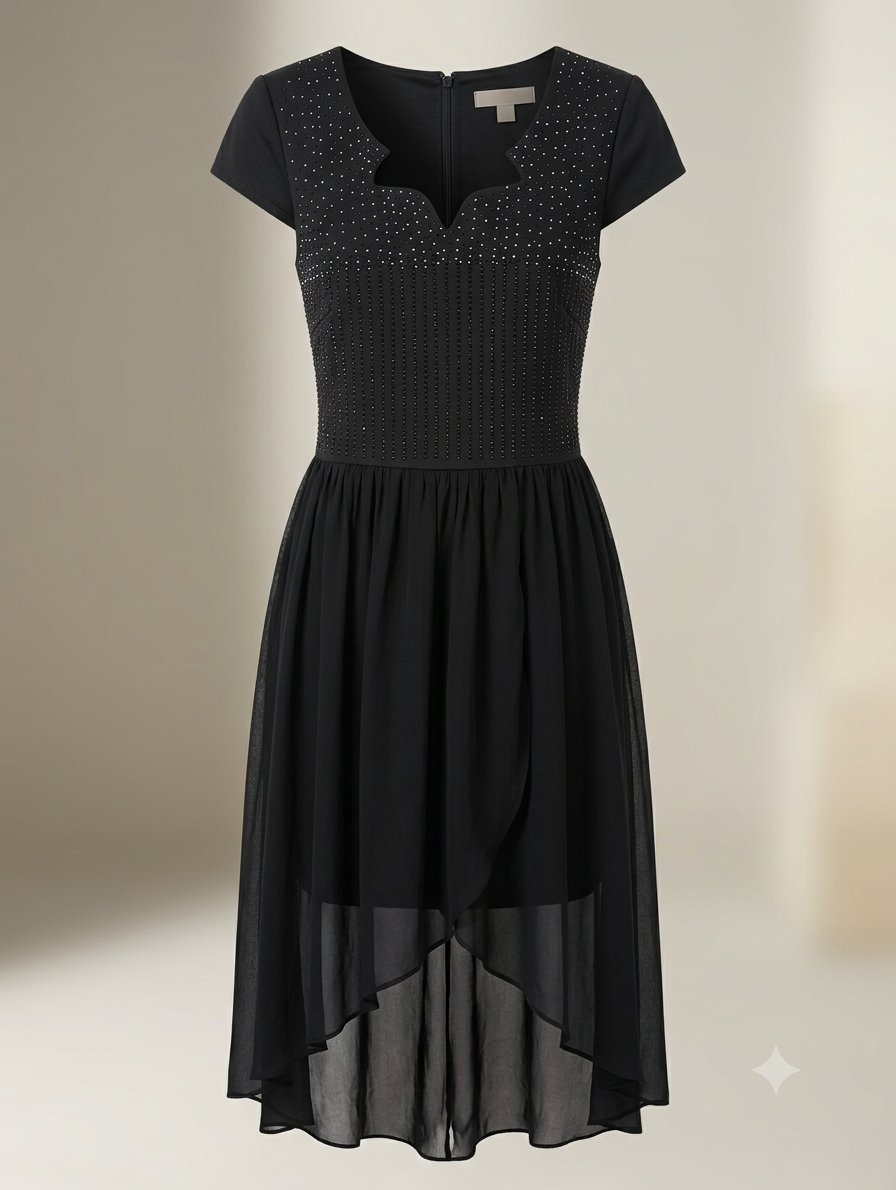 🖤 À VENDRE : Magnifique Robe de Soirée Noire (Excellent État) 