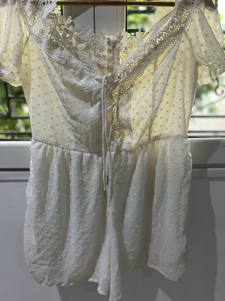 Combi-short broderie anglaise