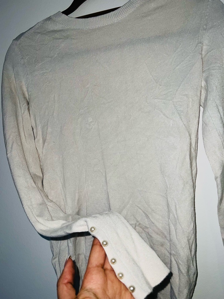 Pull blanc simple 