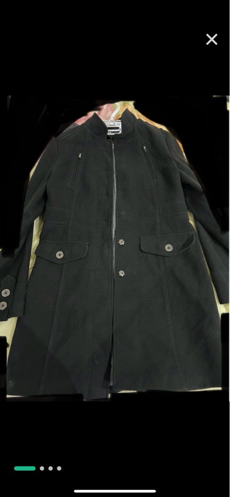 Manteau noir sans capuche 
