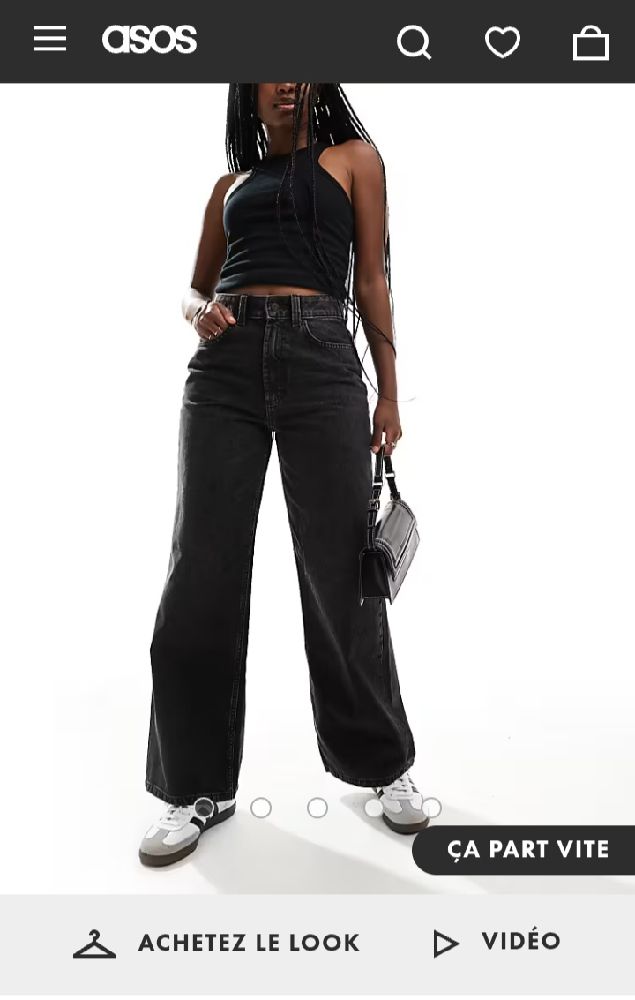 Djeans dad large  noir asos