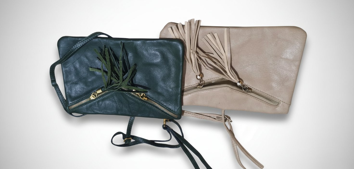 Lot deux bandoulières cuir 