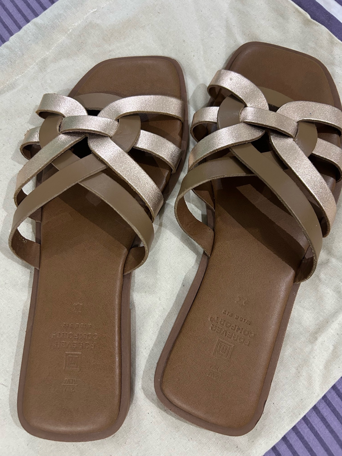 Mules marron et bronze Next Forever Comfort
