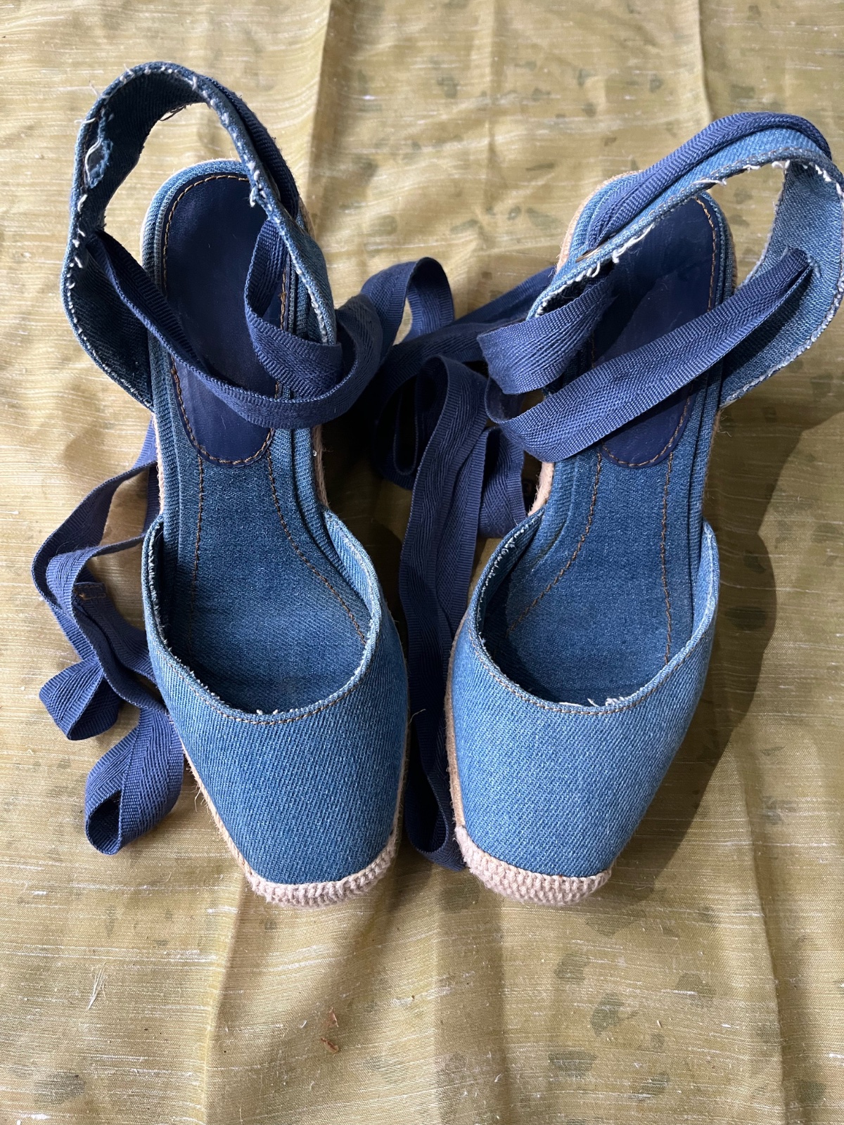 ZARA Blue Denim Espadrille Ankle