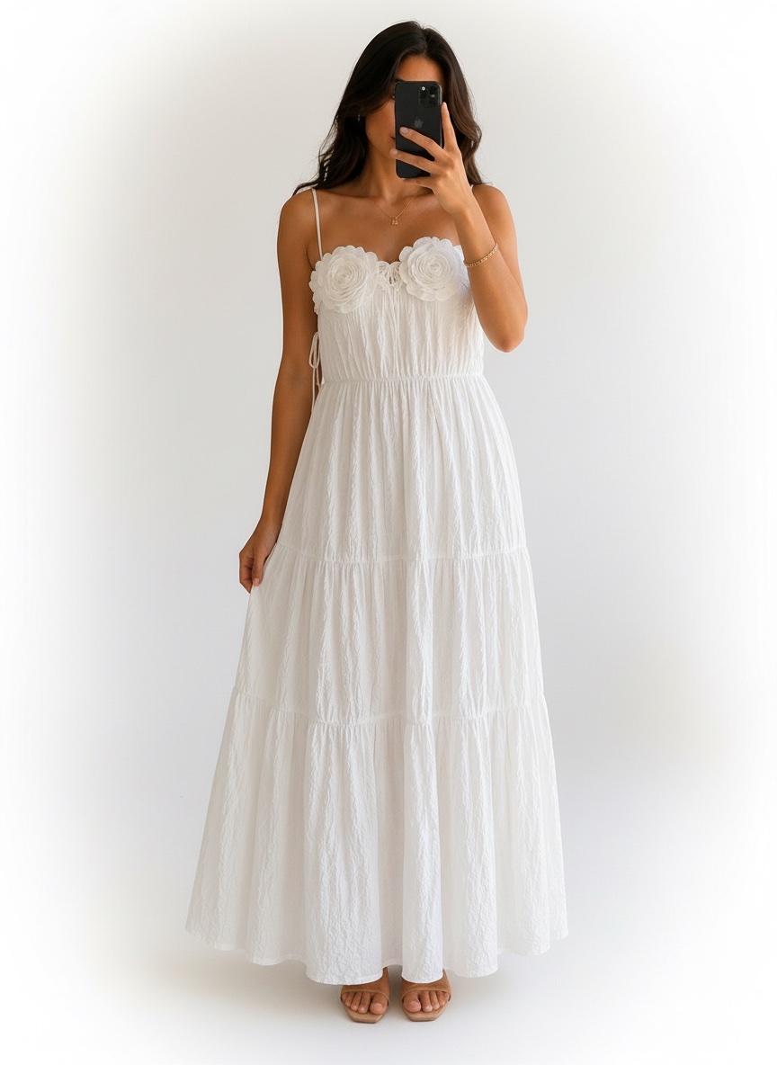 Robe blanche longue