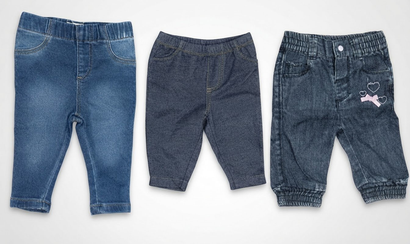 Lot de 3 pantalons jeans pour bébé fille