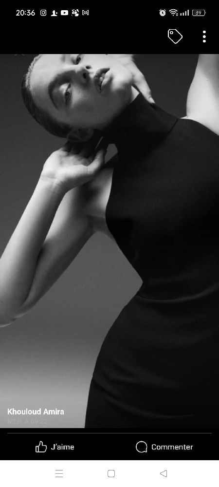 Robe noire zara 