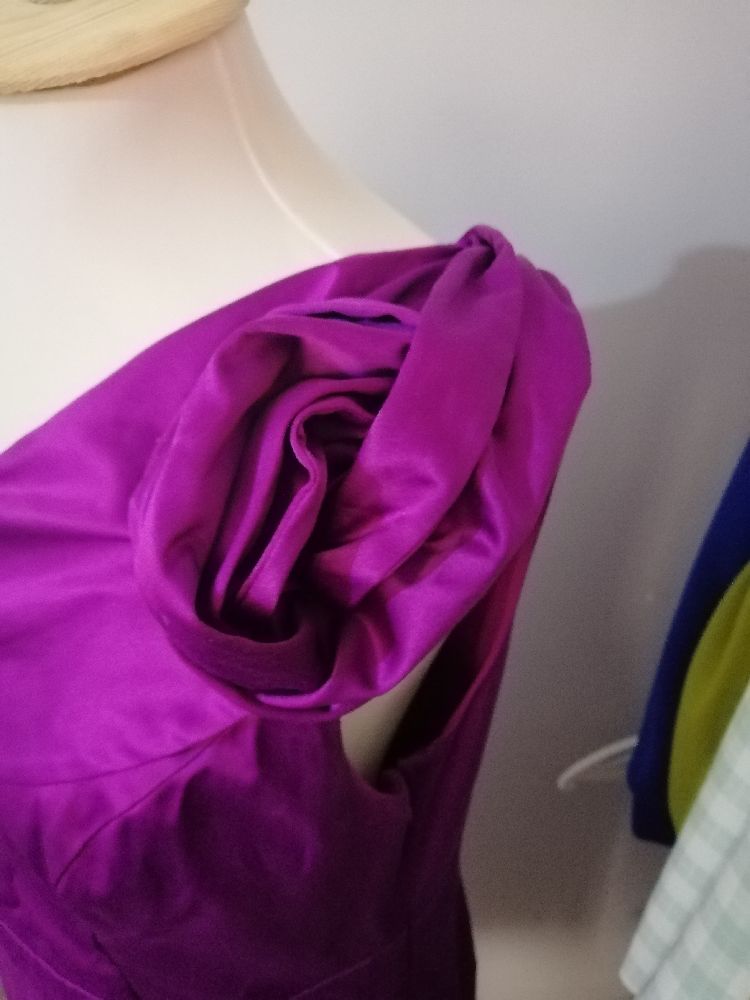 Robe soirée violet satiné je mon fou 