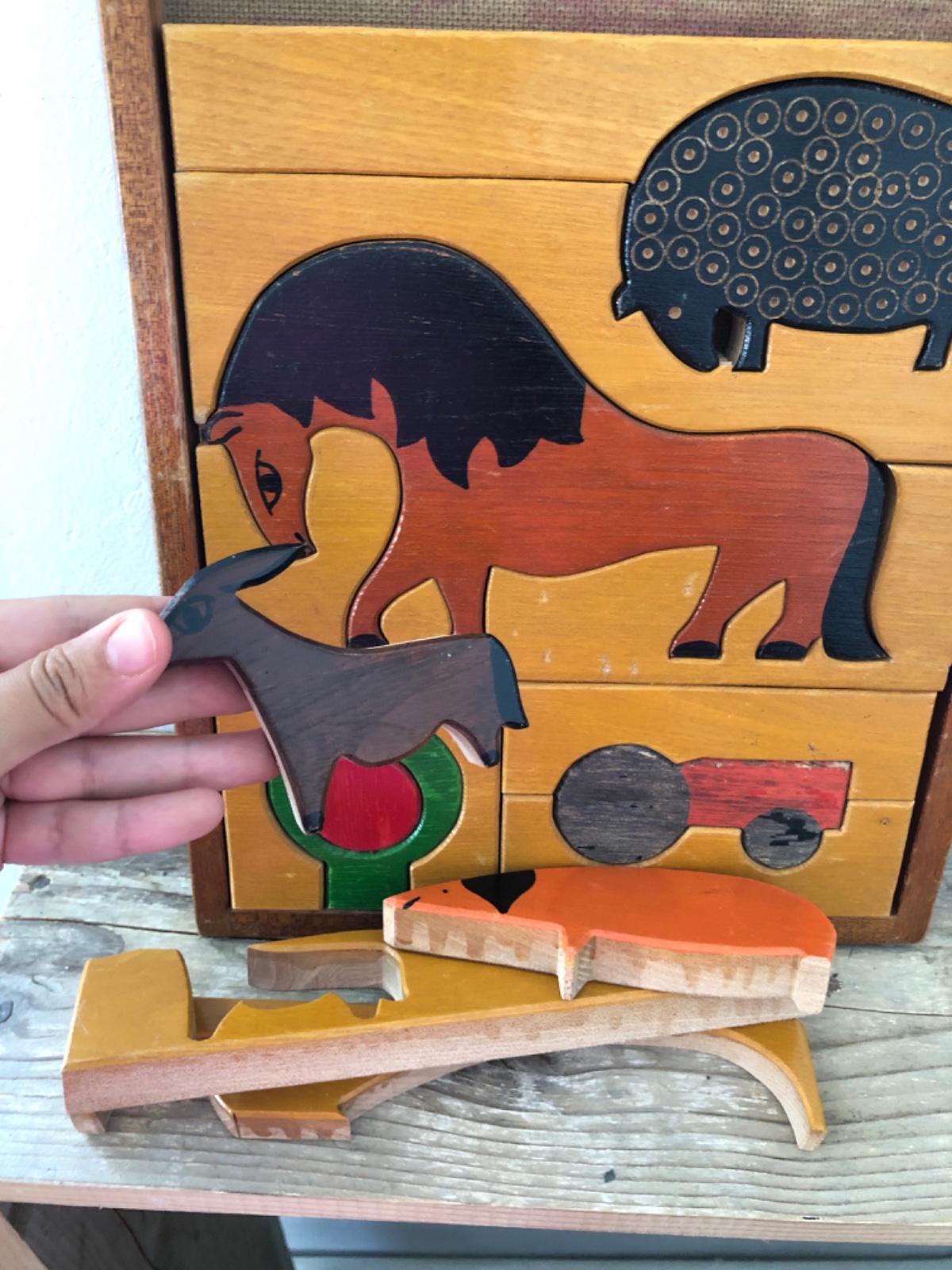Puzzle vintage en bois