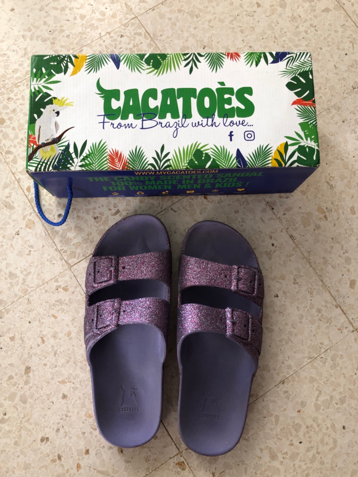Mules Cacatoes pailletées