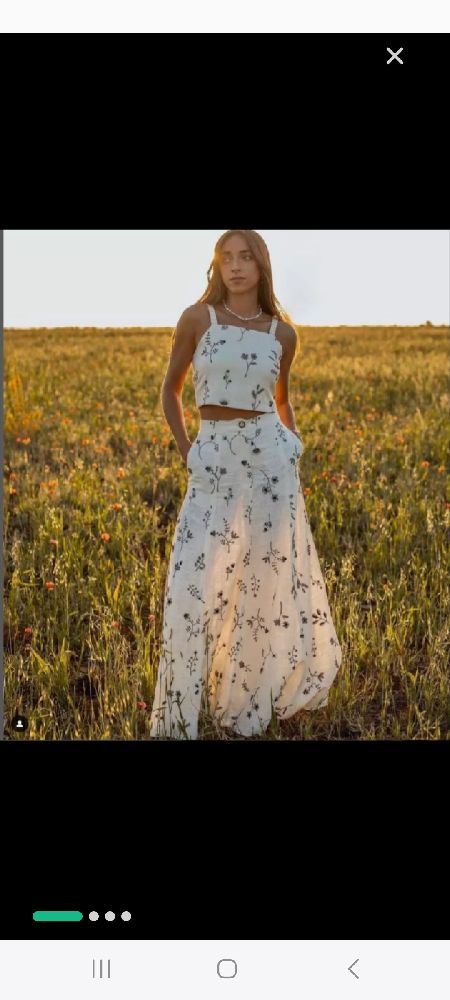 Jupe zara brodée 9amraya