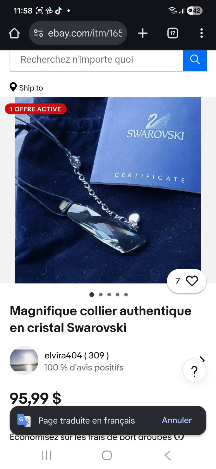 Colier swarovki en fil