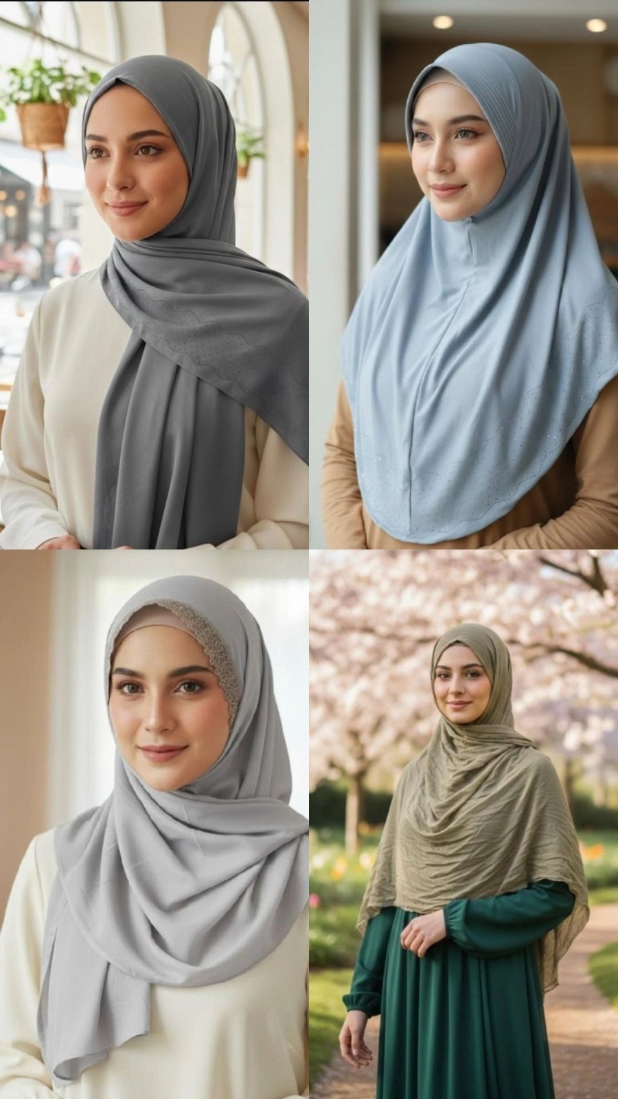 Lots de 4 foulard 