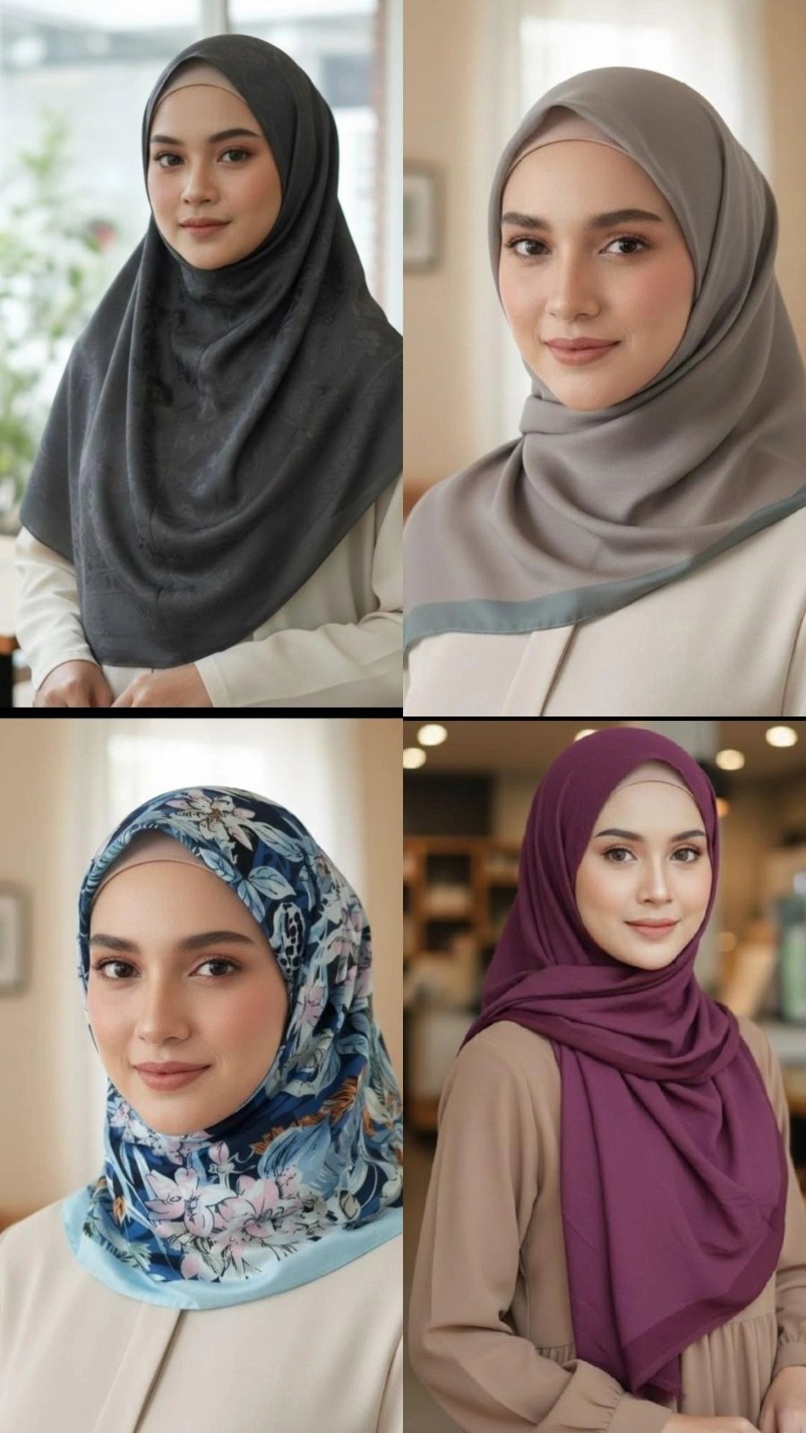 Lots de 4 foulard 