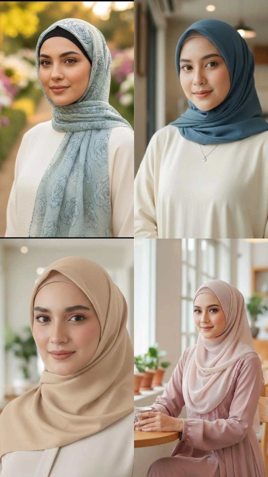 Lots de 4 foulard 