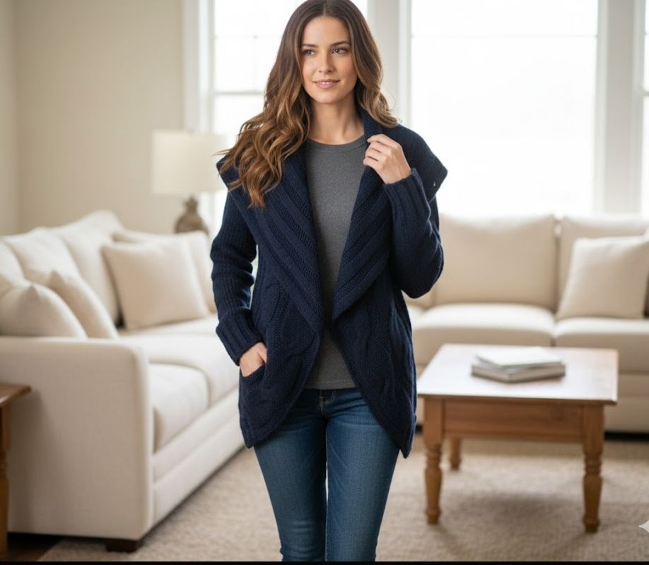 Gilet hiver Bleu roi 