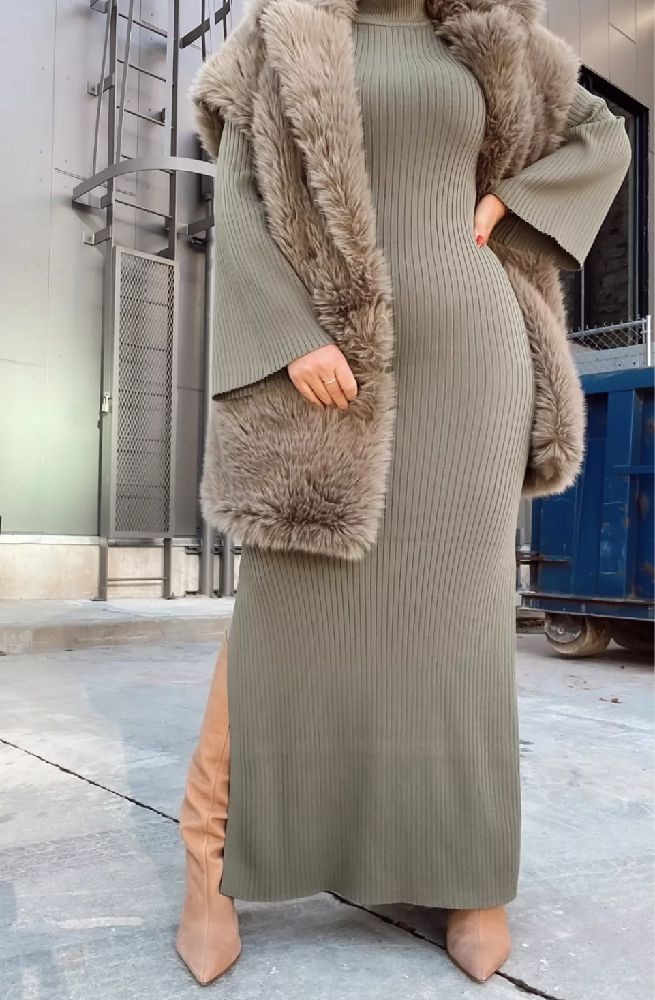Robe vert olive 