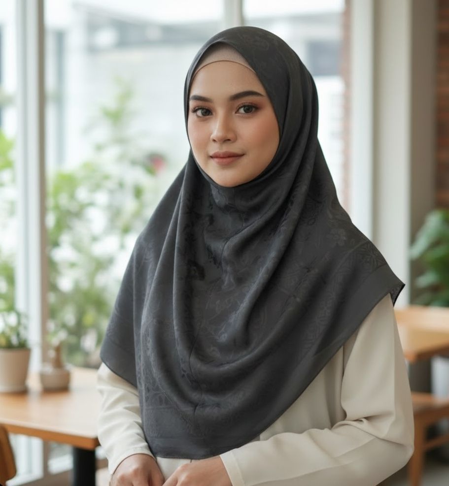 Foulard gris beige 