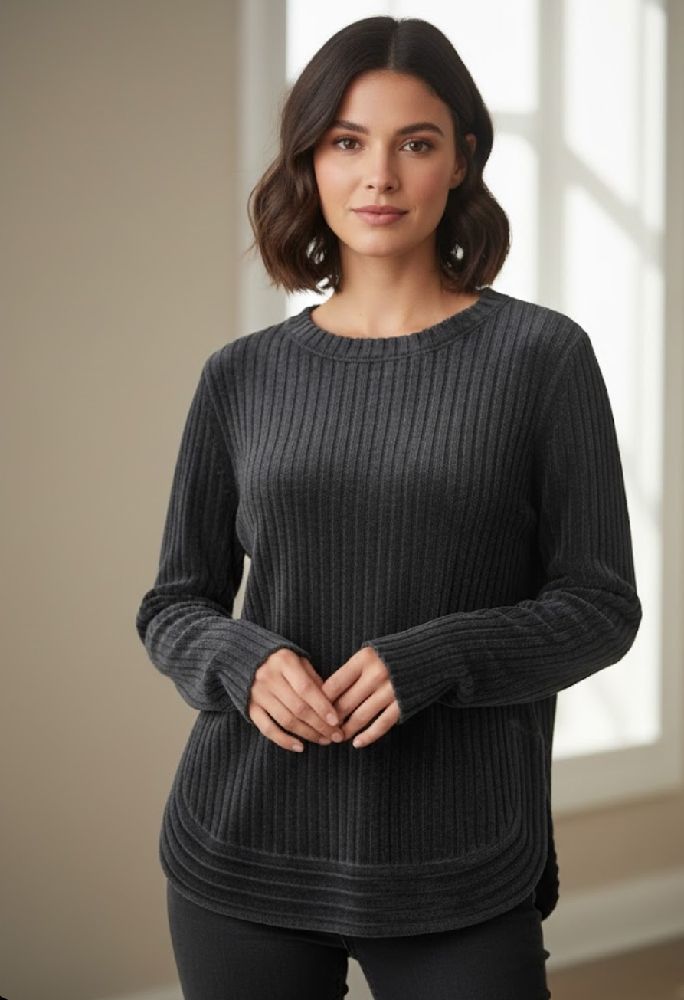 Pull hiver gris 