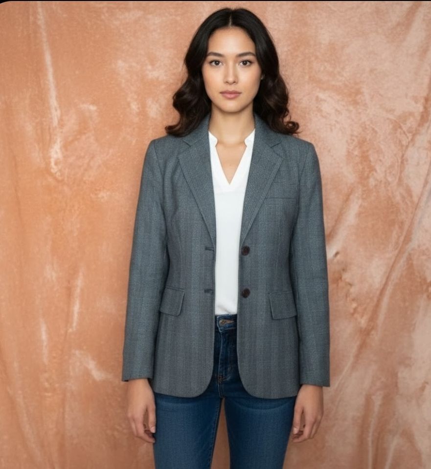 Veste hiver carré gris 