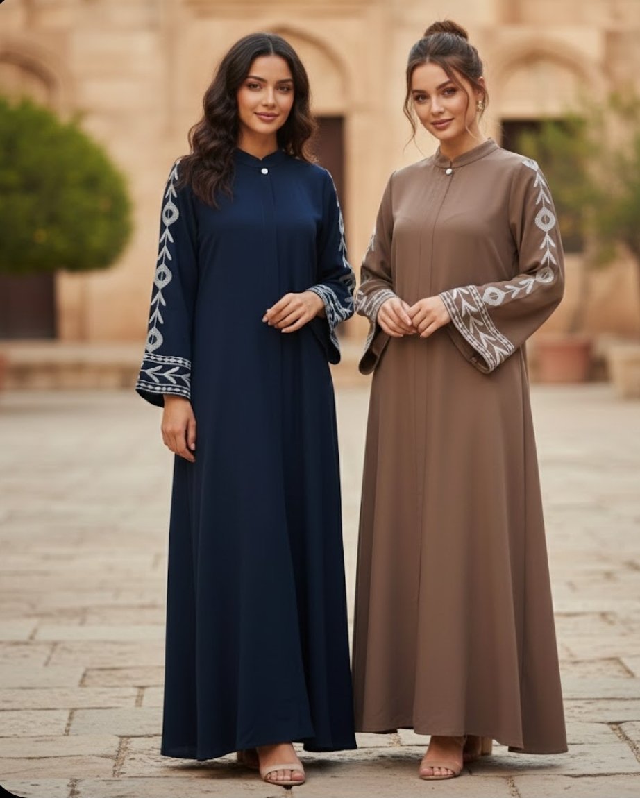 Ensemble de deux Abaya Bleu et beige 