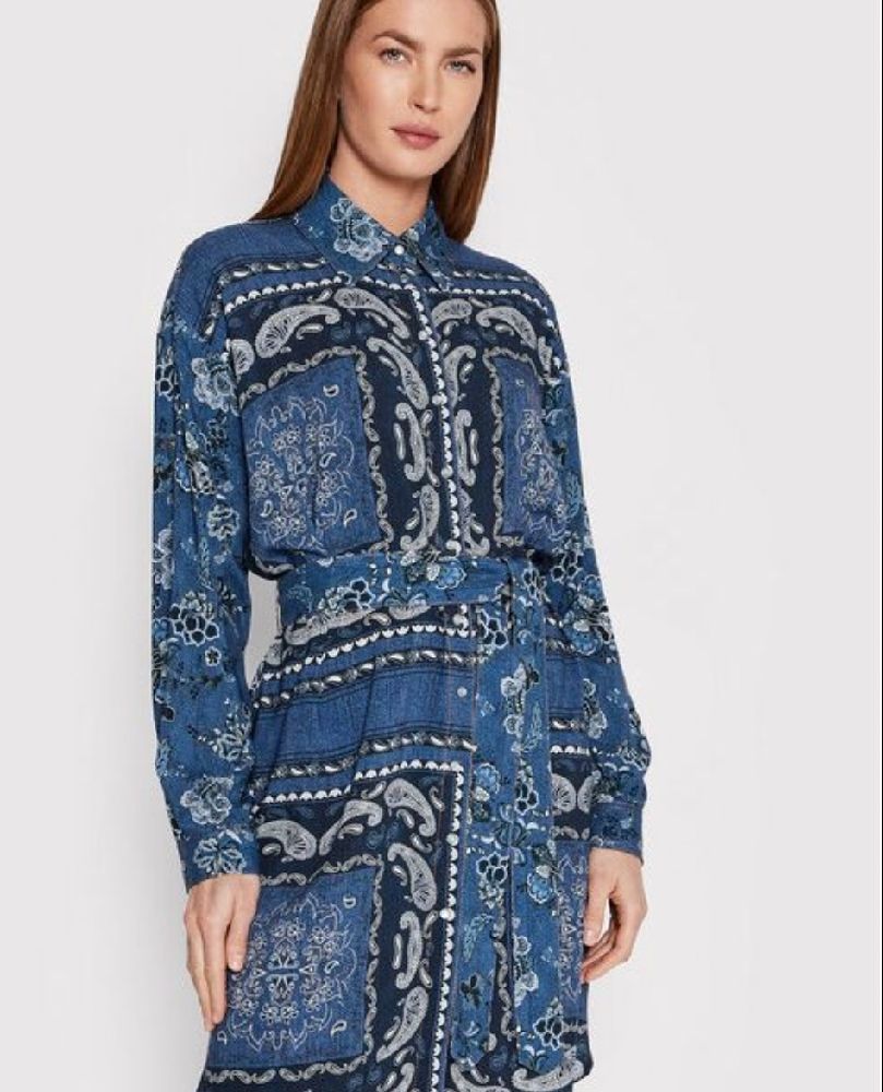 Robe bleue blanc 