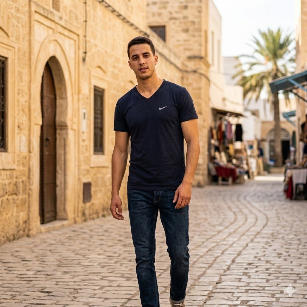T-shirt bleu marine homme 