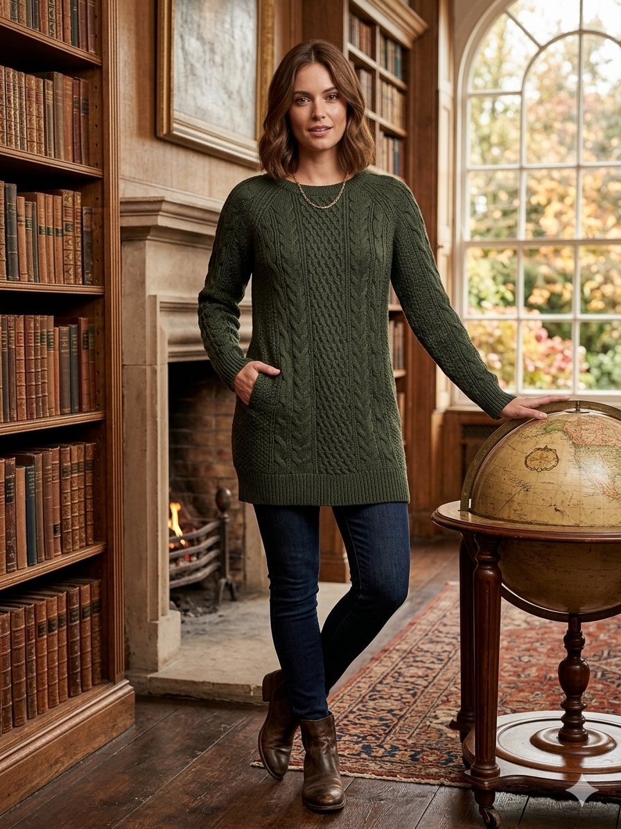Pull hiver vert 