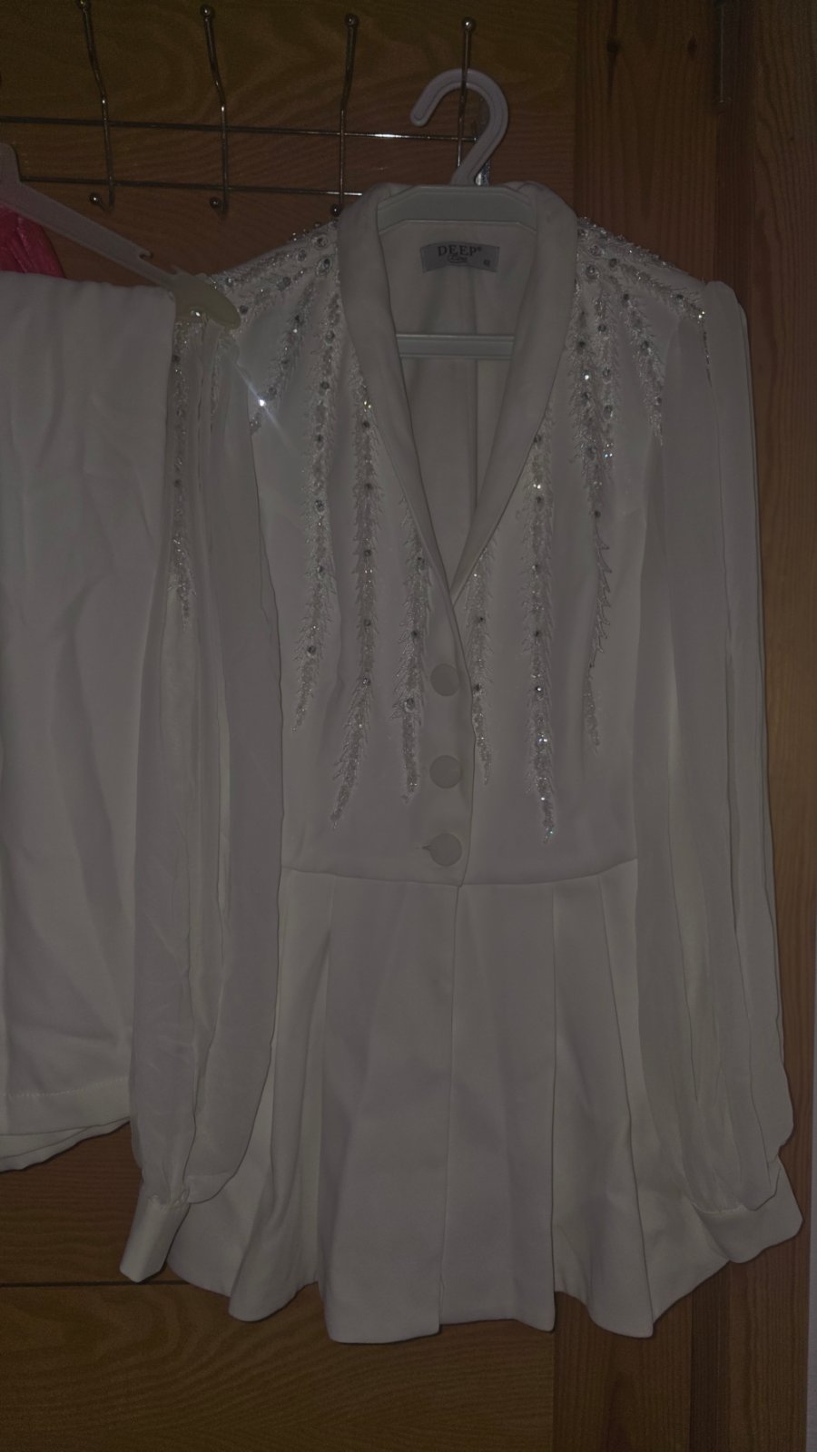 Ensemble femme blanc élégant brodée a la main🤍✨