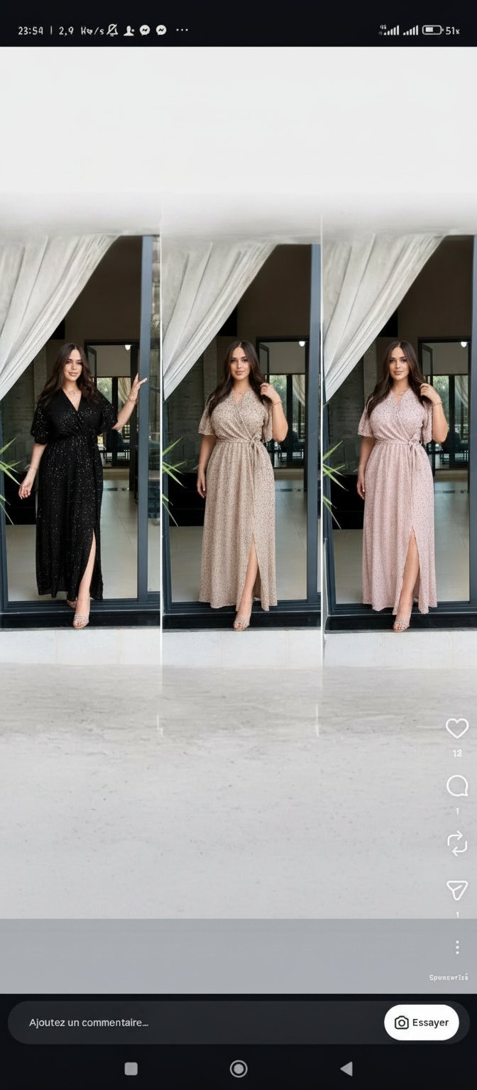 Robe soirée rosé