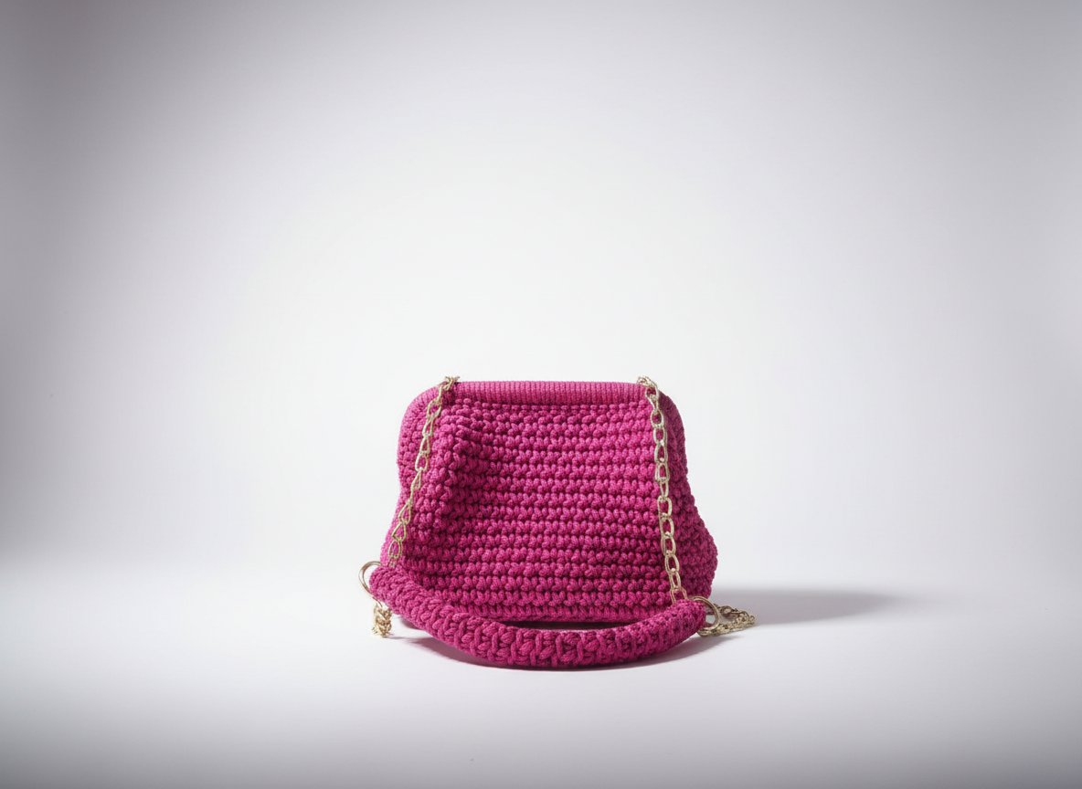 Pochette Clutch rose fouchia 