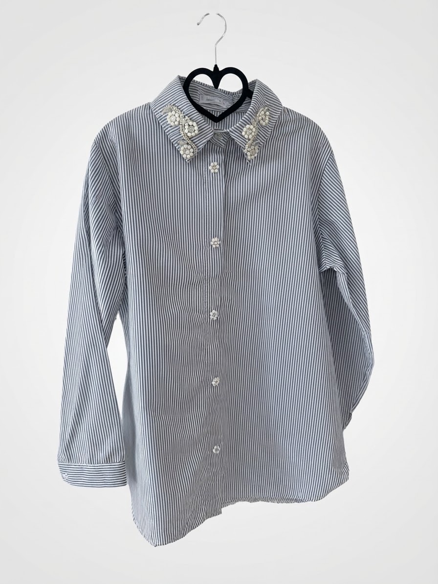 ✨ Chemise femme élégante à rayures fines ✨