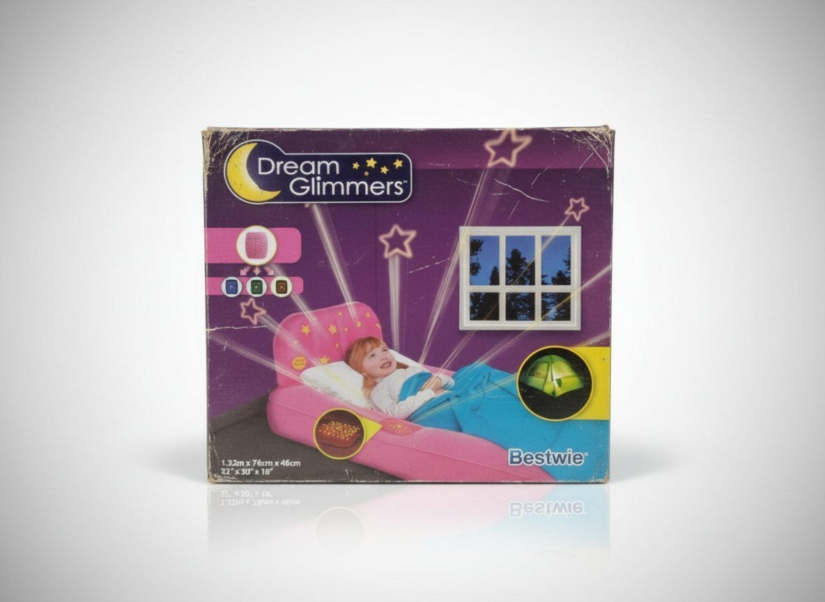 LIT GONFLABLE GARCON AVEC VEILLEUSE LUMINEUSE NEUF ET IMPORTE