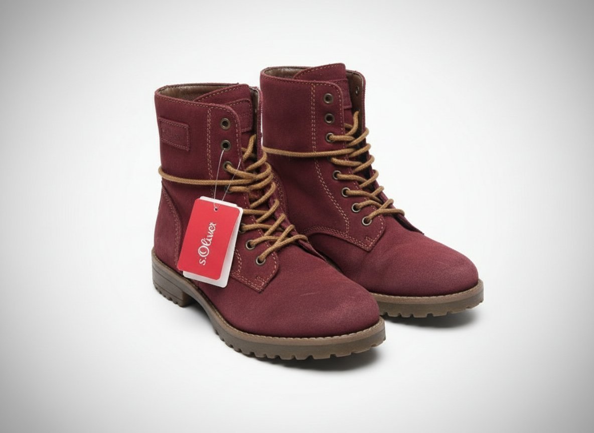 ST OLIVIER BOTTINE BORDEAU EN VRAI CUIR POINTURE 37 NEUF ET IMPORTE