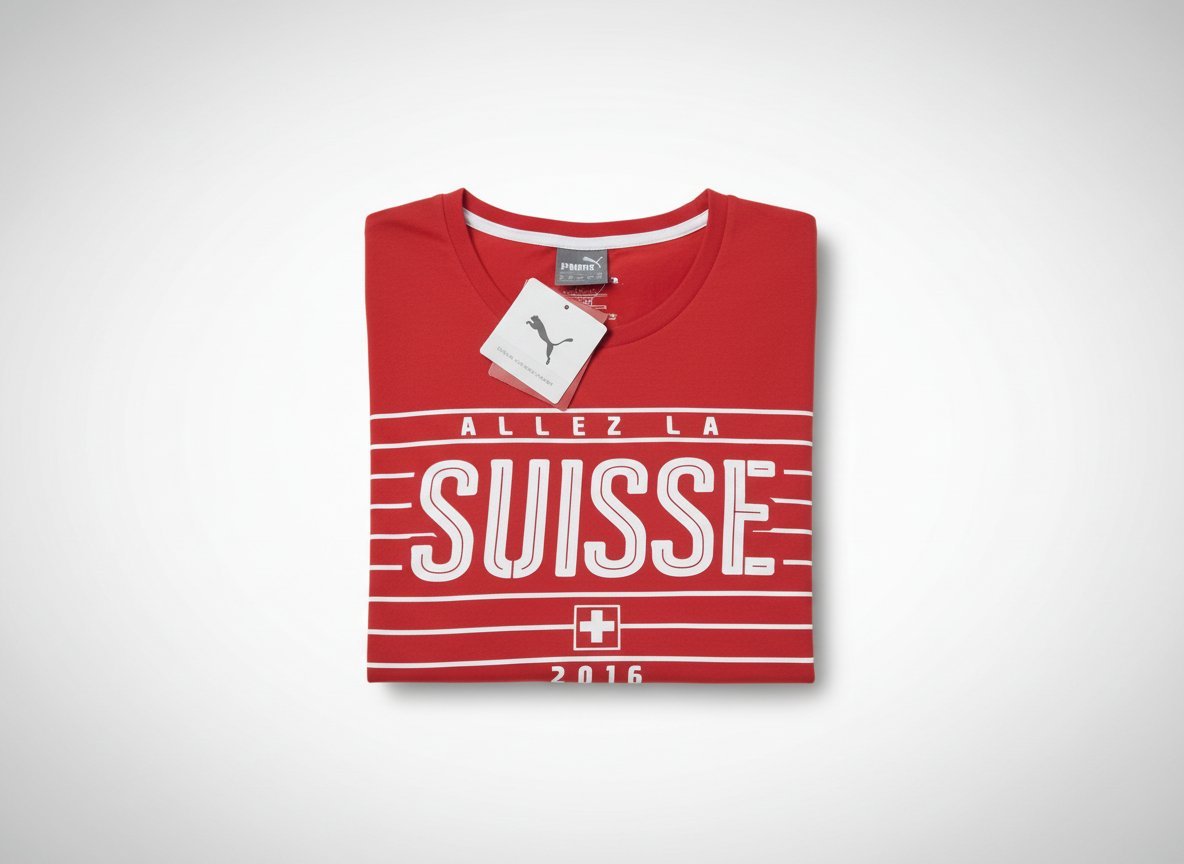 PUMA T-SHIRT SUISSE RETRO TAILLE M NEUF ET IMPORTÉ