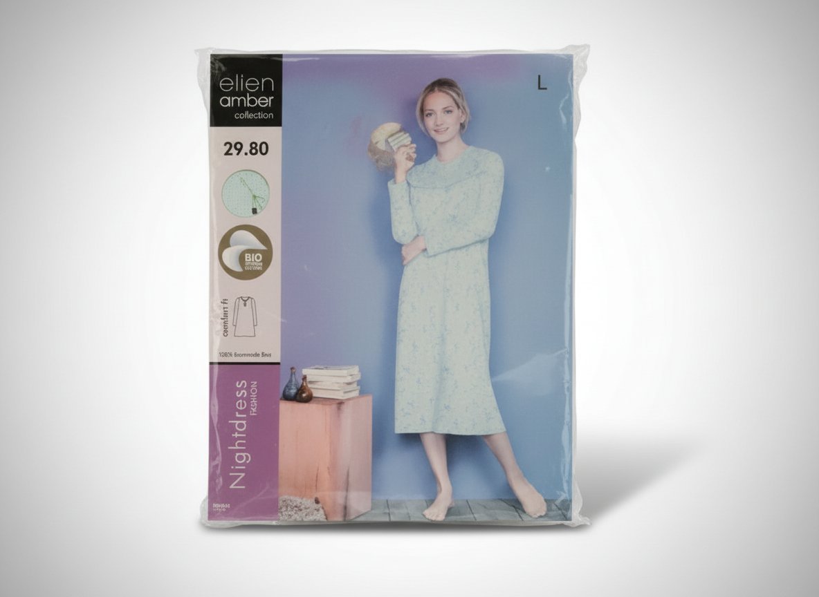 CHEMISE DE NUIT LONGUE MANCHE COURTE TAILLE L