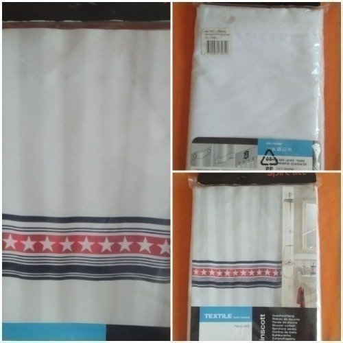 RIDEAU DE DOUCHE TEXTILE LAVABLE NEUF ET IMPORTÉ