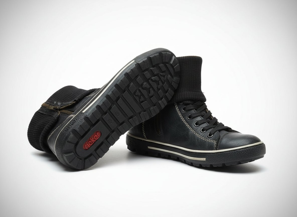 RIECKER ORIGINAL TRES CHAUD ET IMPERMEABLE VRAI CUIR FOURRÉ LAINE POINTURE 38