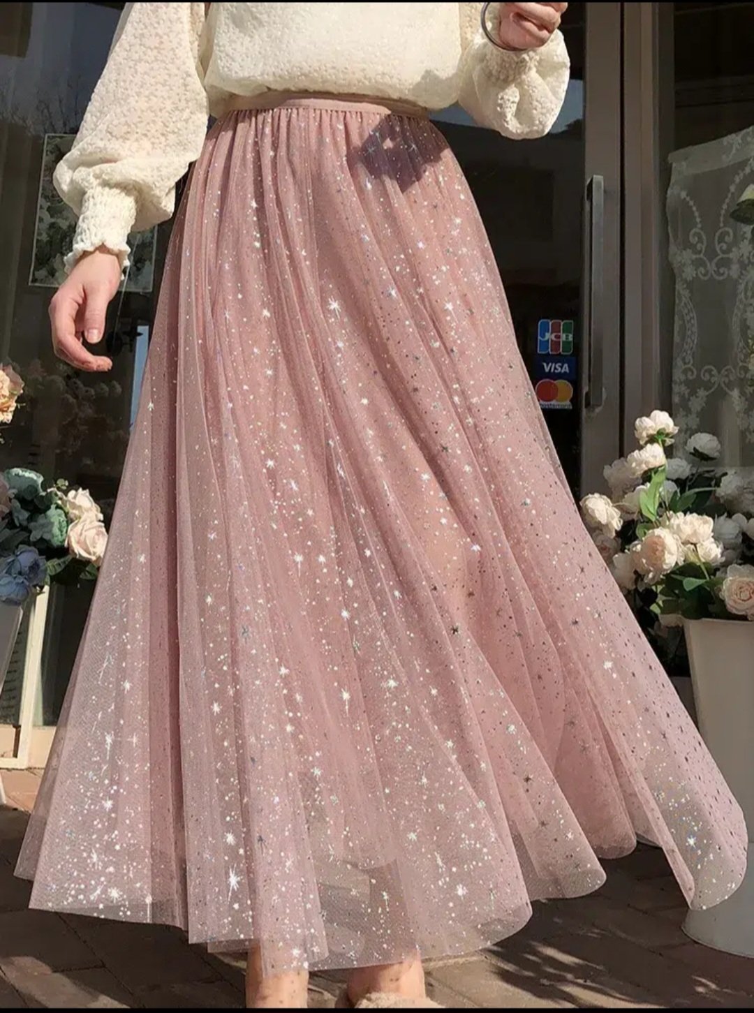 Jupe tulle pailleté femme 